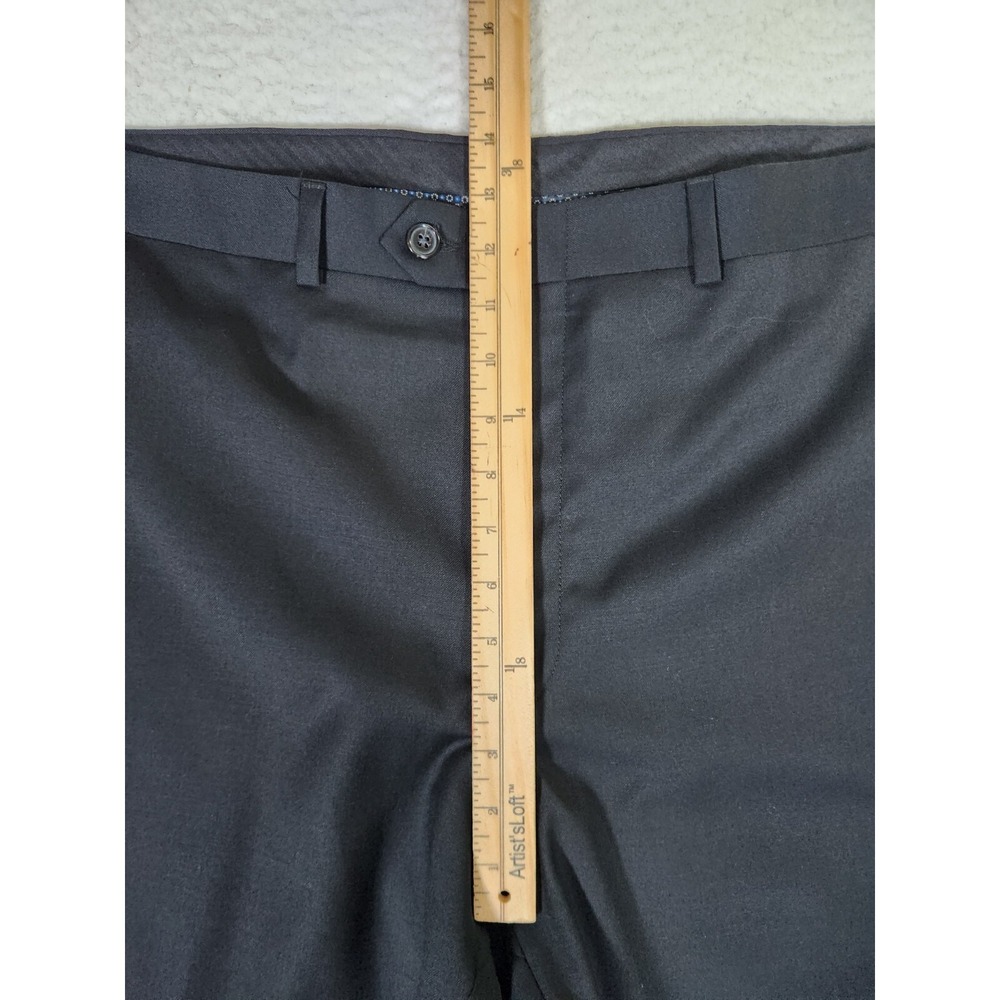 Ralph Lauren Wool Dress Pants Men's Size 42x32* Black Total Comfort Flat Front - Picture 6 of 11